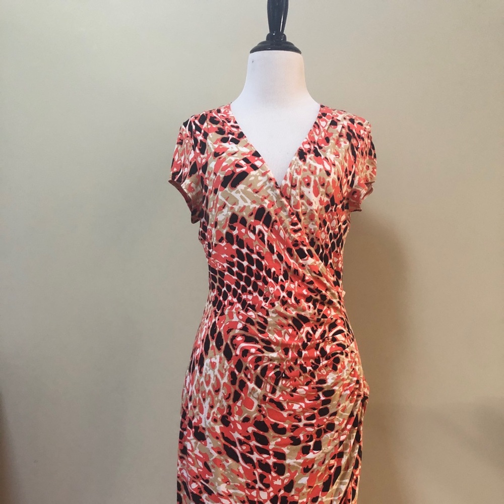 Cache faux wrap dress